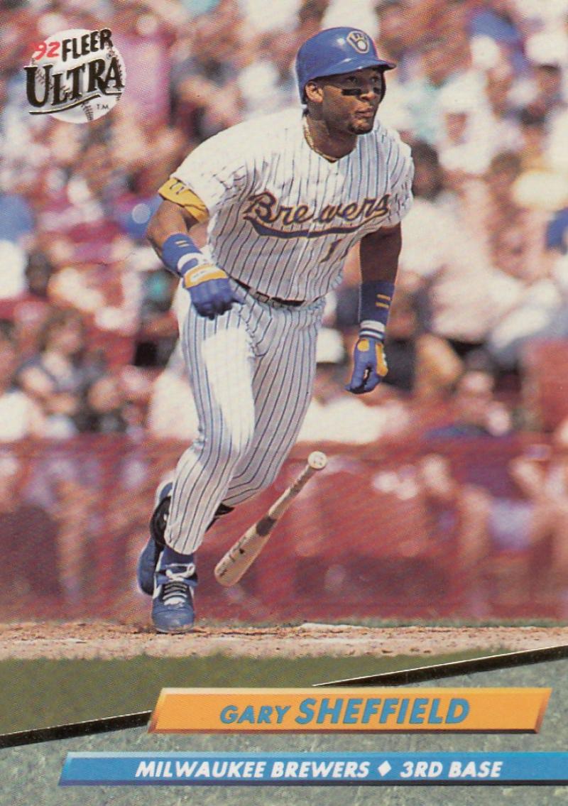 1992 Fleer Ultra Baseball #83 Gary Sheffield  Milwaukee Brewers  Image 1