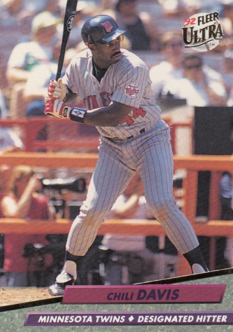 1992 Fleer Ultra Baseball #89 Chili Davis  Minnesota Twins  Image 1