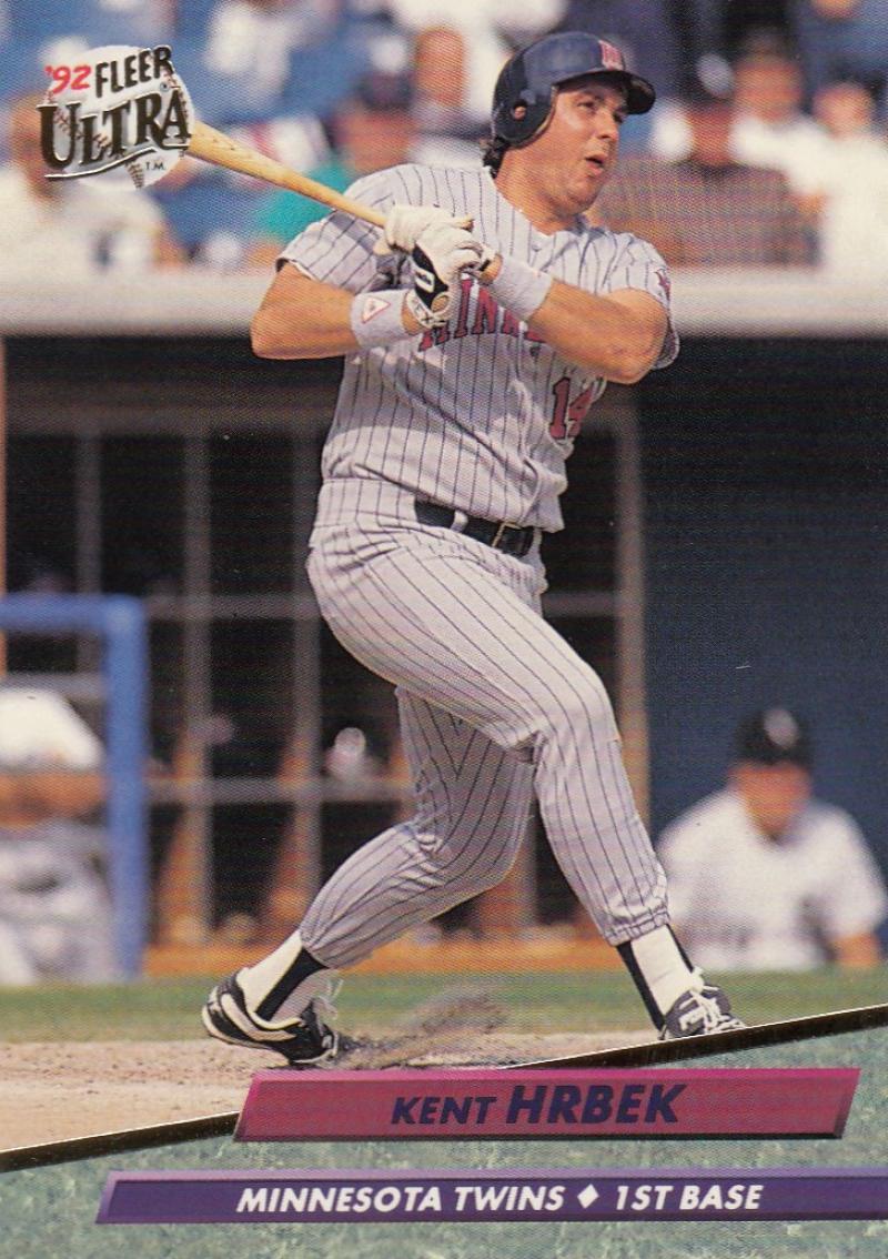 1992 Fleer Ultra Baseball #92 Kent Hrbek  Minnesota Twins  Image 1