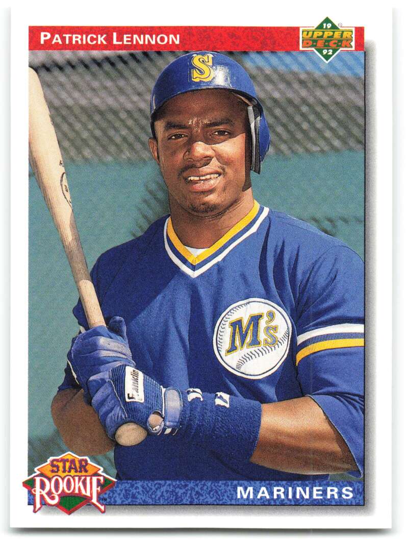 1992 Upper Deck #13 Patrick Lennon SR  RC Rookie Seattle Mariners  Image 1