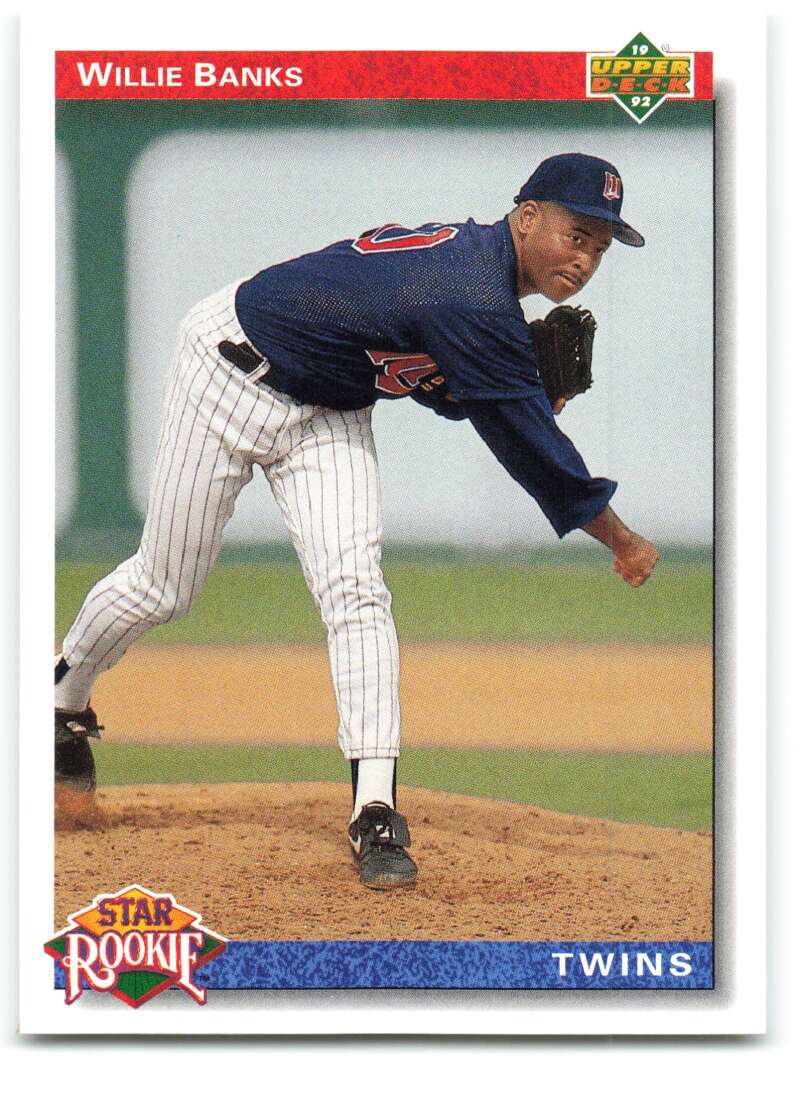 1992 Upper Deck #14 Willie Banks SR  RC Rookie Minnesota Twins  Image 1