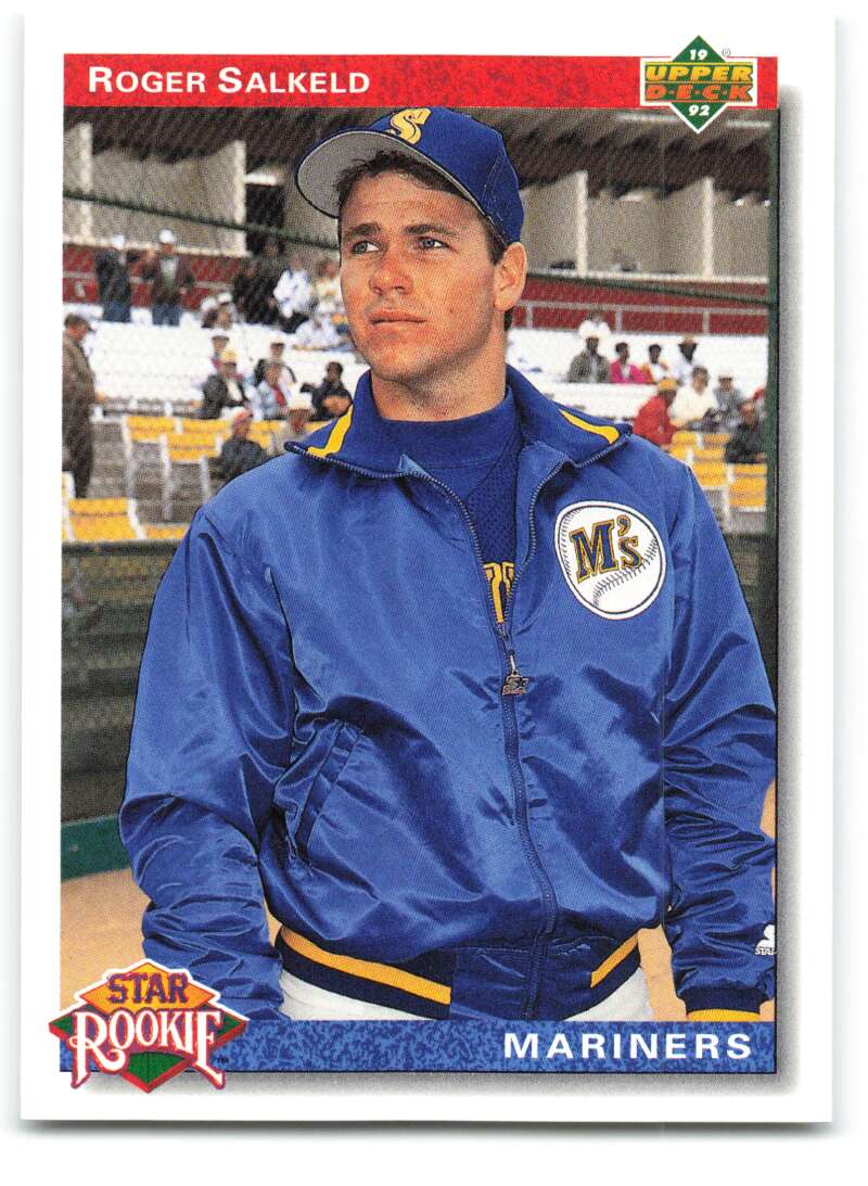 1992 Upper Deck #15 Roger Salkeld UER SR  RC Rookie Seattle Mariners  Image 1