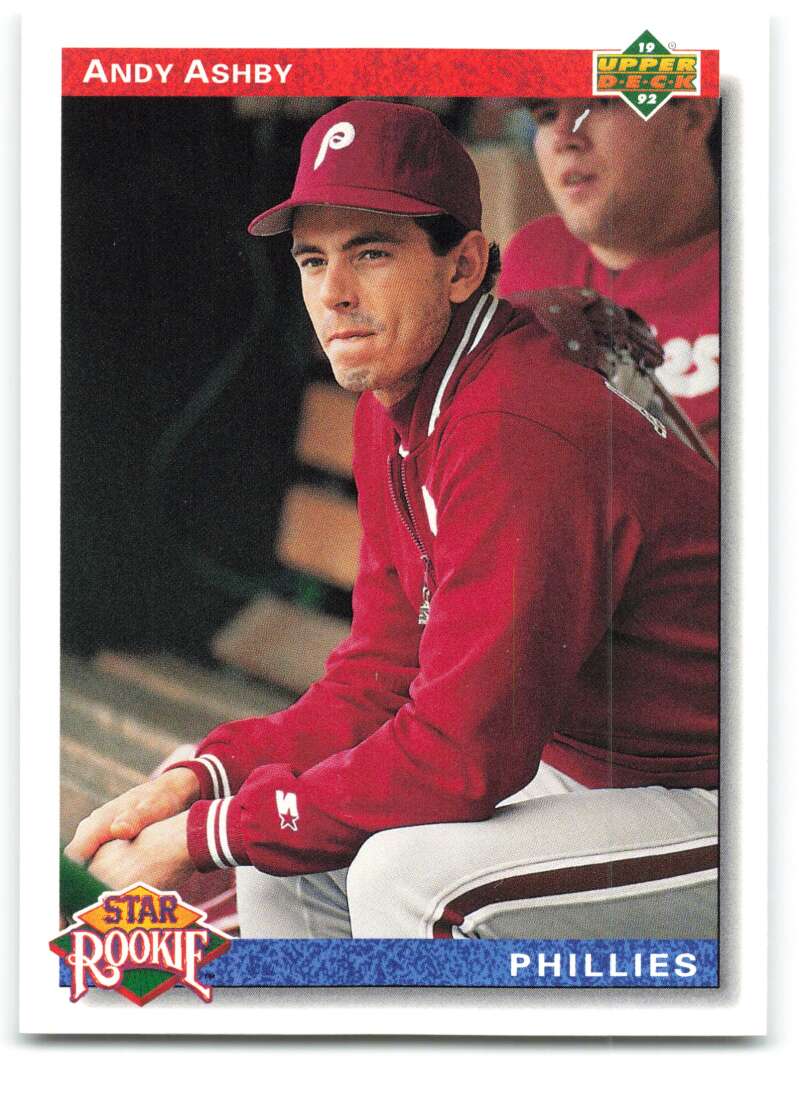 1992 Upper Deck #19 Andy Ashby SR  RC Rookie Philadelphia Phillies  Image 1