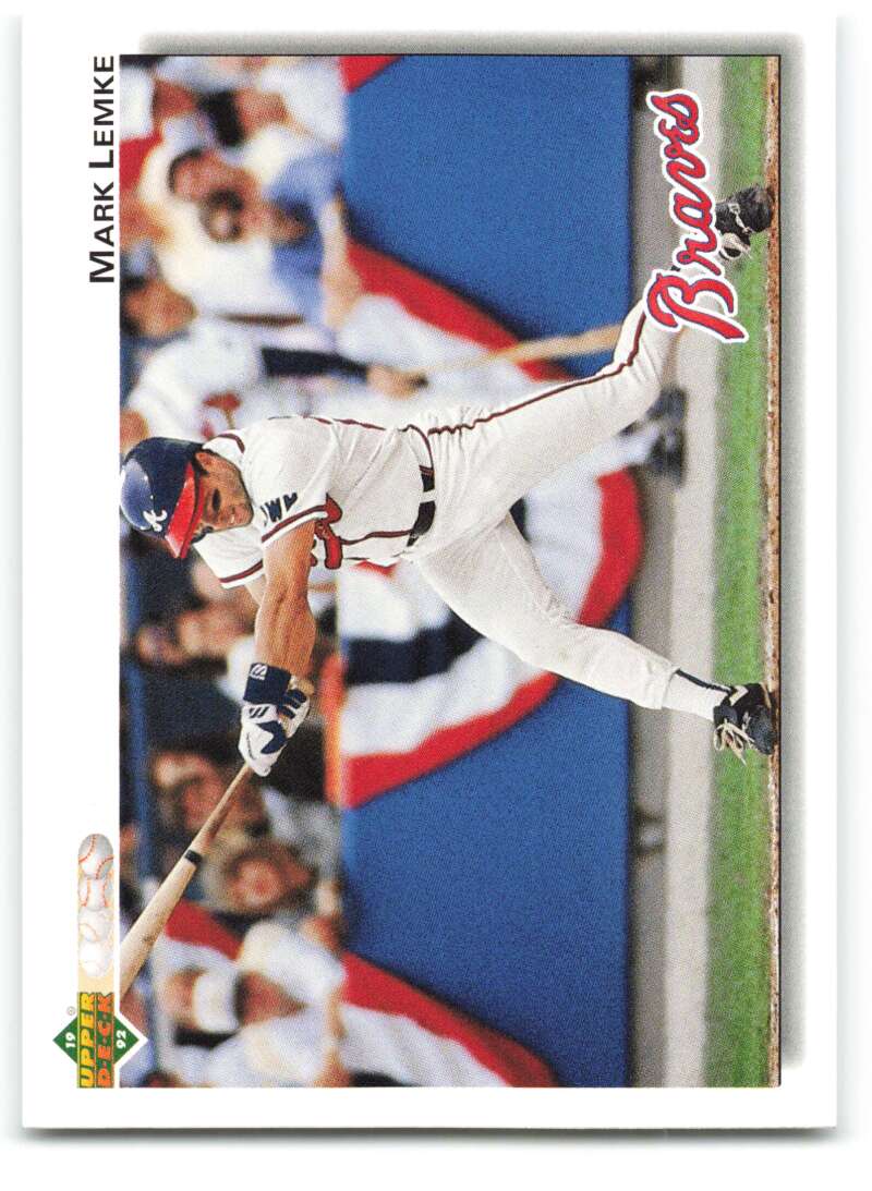 1992 Upper Deck #47 Mark Lemke  Atlanta Braves  Image 1