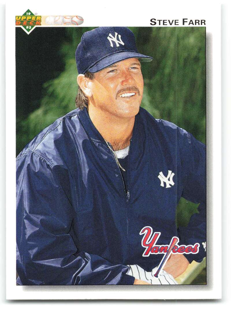 1992 Upper Deck #48 Steve Farr  New York Yankees  Image 1