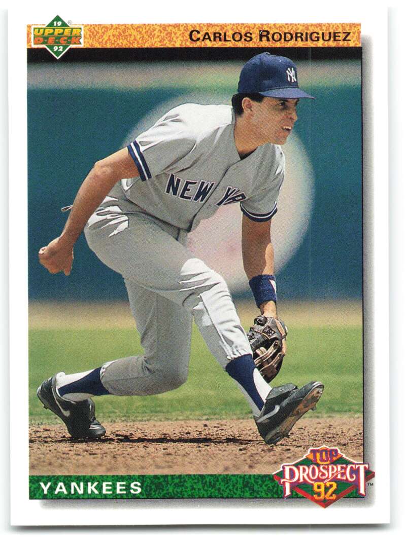 1992 Upper Deck #77 Carlos Rodriguez TP  New York Yankees  Image 1
