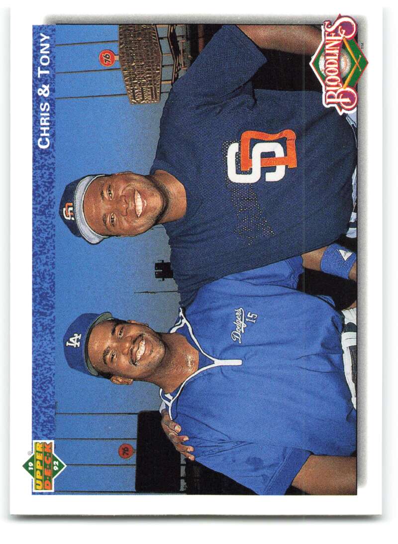 1992 Upper Deck #83 Chris Gwynn/Tony Gwynn Padres/ Dodgers  Image 1