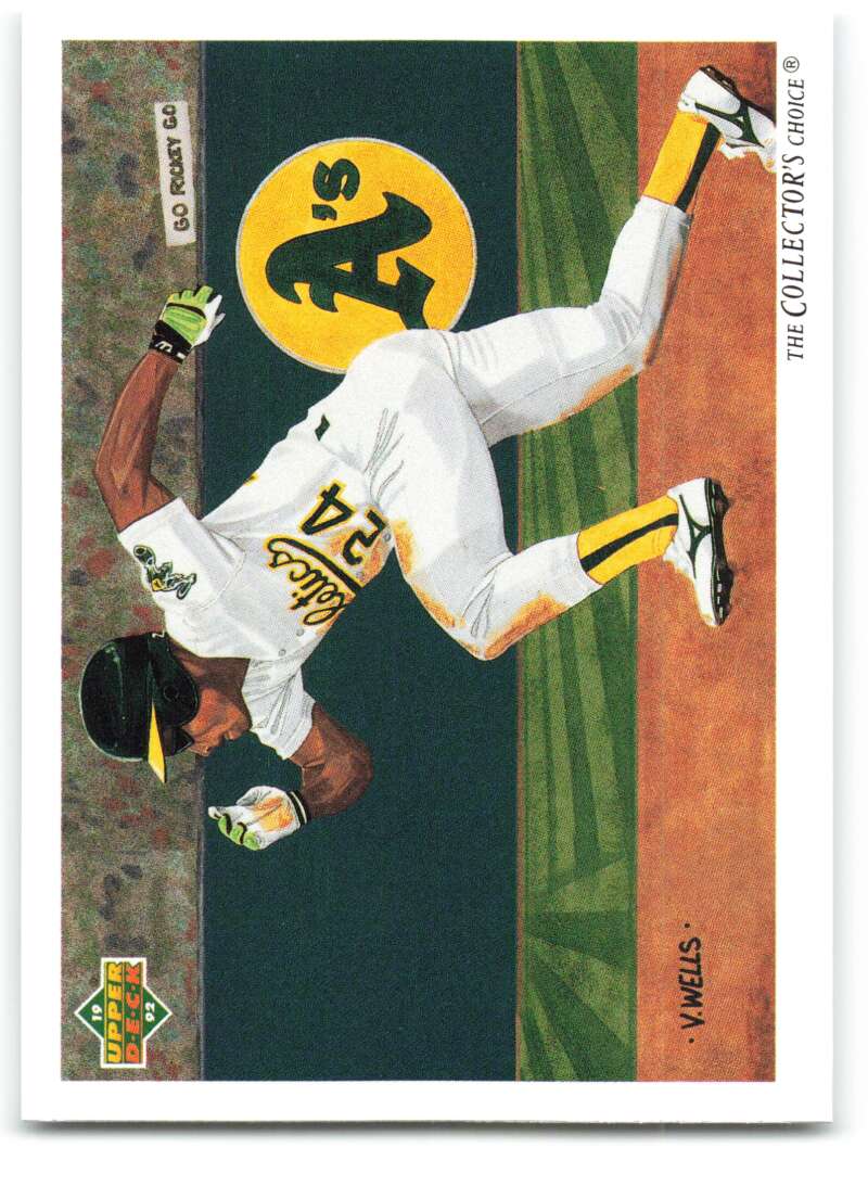 1992 Upper Deck #90 Rickey Henderson TC  Oakland Athletics  Image 1