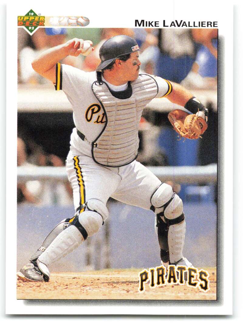 1992 Upper Deck #113 Mike LaValliere  Pittsburgh Pirates  Image 1