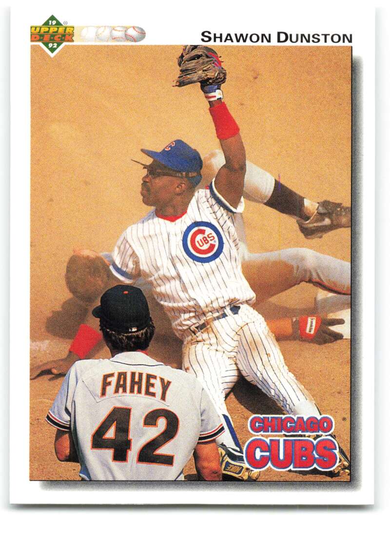 1992 Upper Deck #122 Shawon Dunston  Chicago Cubs  Image 1