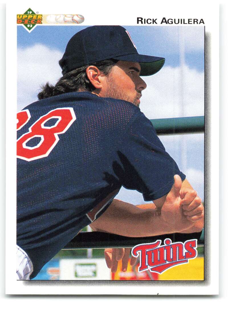 1992 Upper Deck #130 Rick Aguilera  Minnesota Twins  Image 1