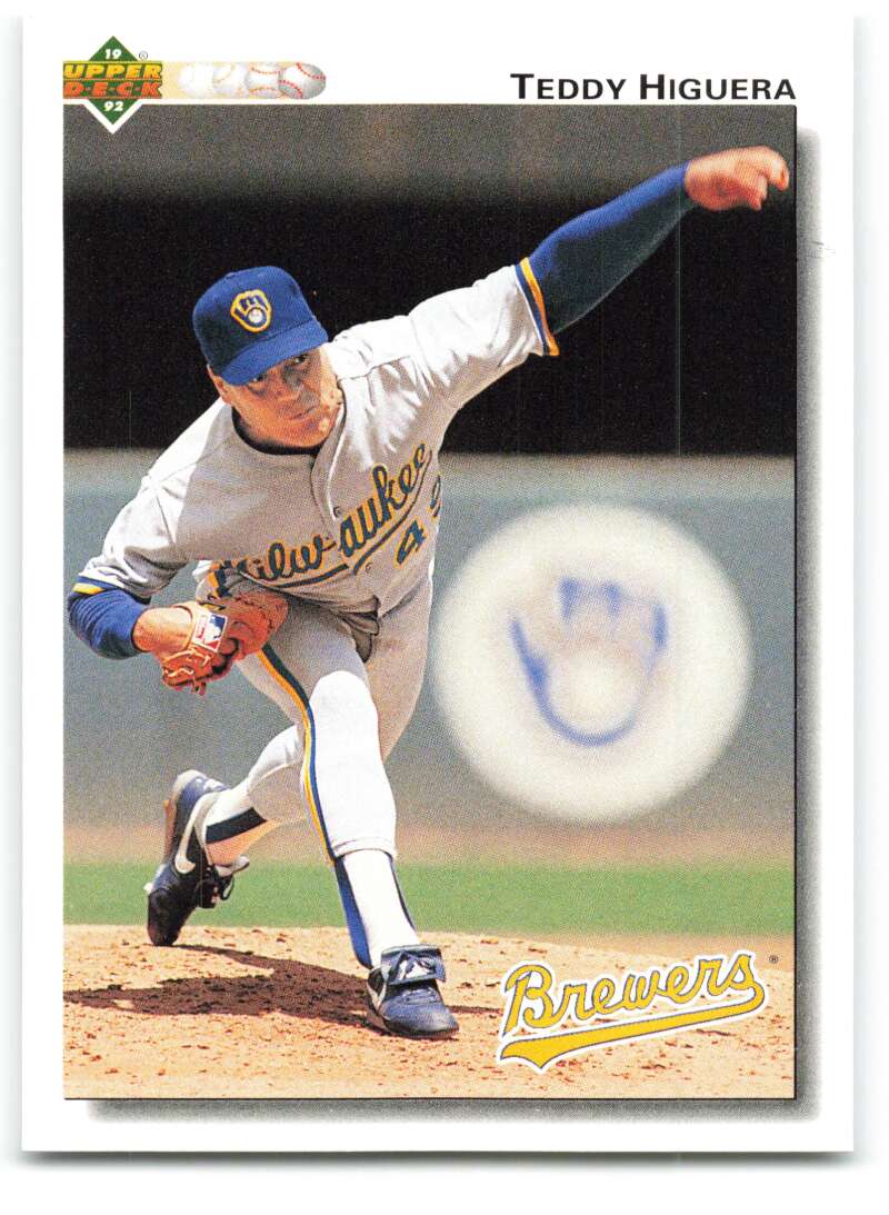 1992 Upper Deck #138 Teddy Higuera  Milwaukee Brewers  Image 1