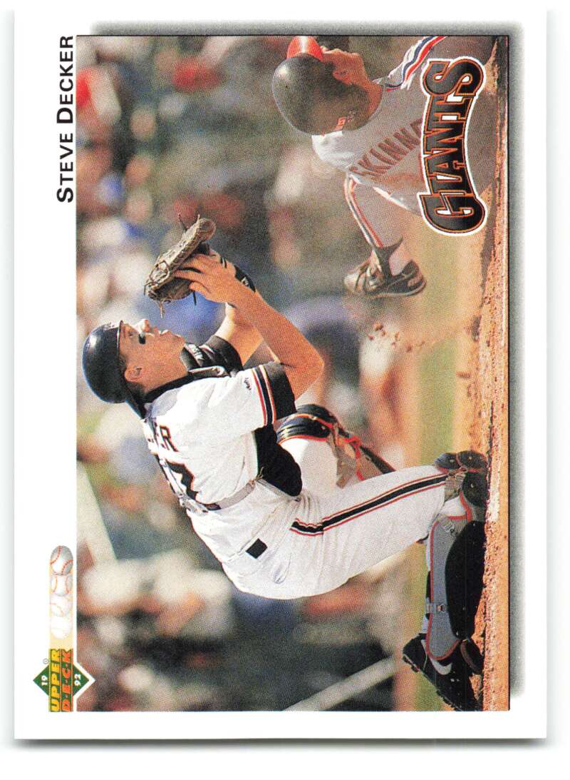 1992 Upper Deck #173 Steve Decker  San Francisco Giants  Image 1