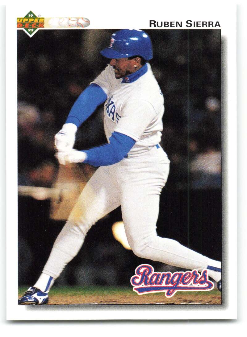 1992 Upper Deck #176 Ruben Sierra  Texas Rangers  Image 1