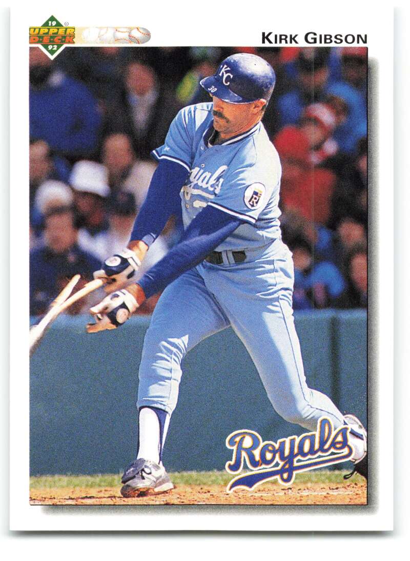 1992 Upper Deck #180 Kirk Gibson  Kansas City Royals  Image 1