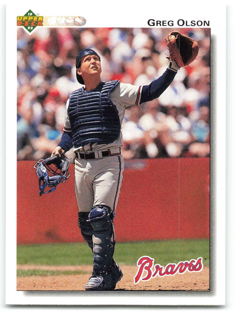 1992 Upper Deck #189 Greg Olson  Atlanta Braves  Image 1