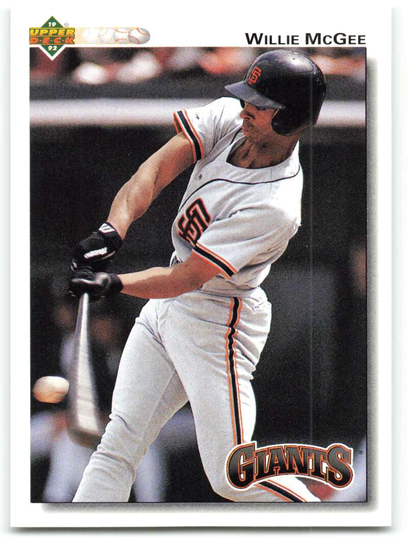 1992 Upper Deck #194 Willie McGee  San Francisco Giants  Image 1