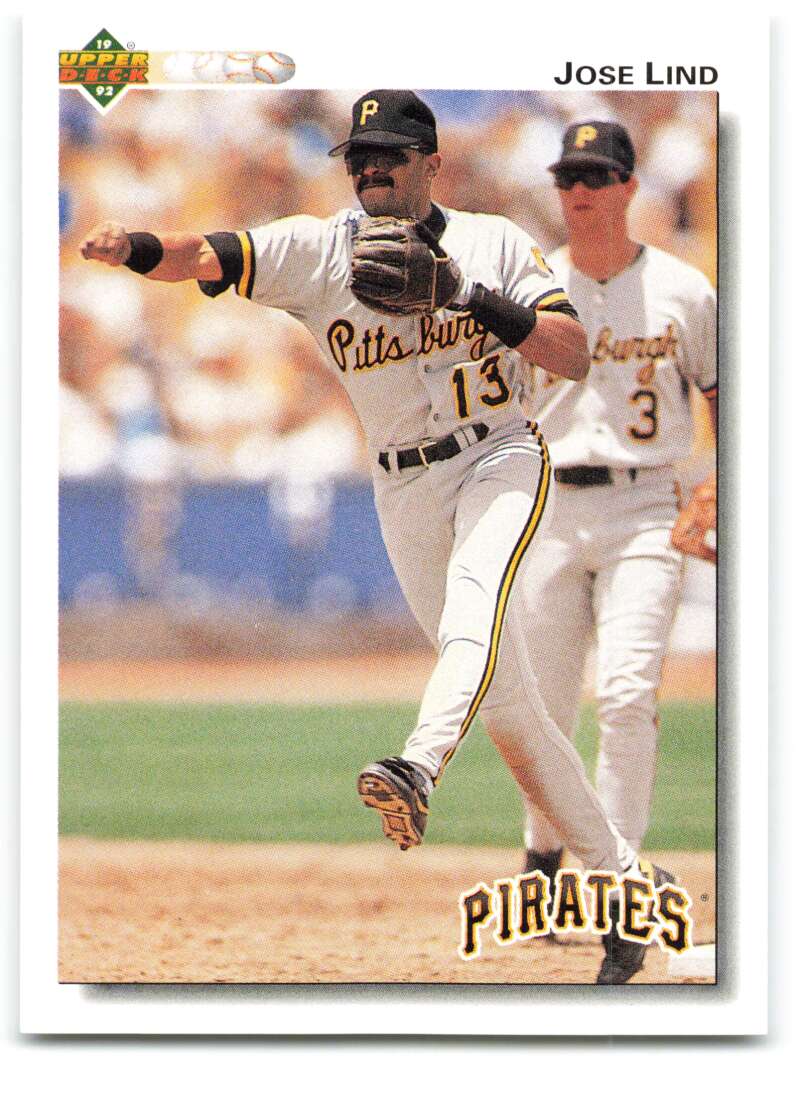 1992 Upper Deck #205 Jose Lind  Pittsburgh Pirates  Image 1