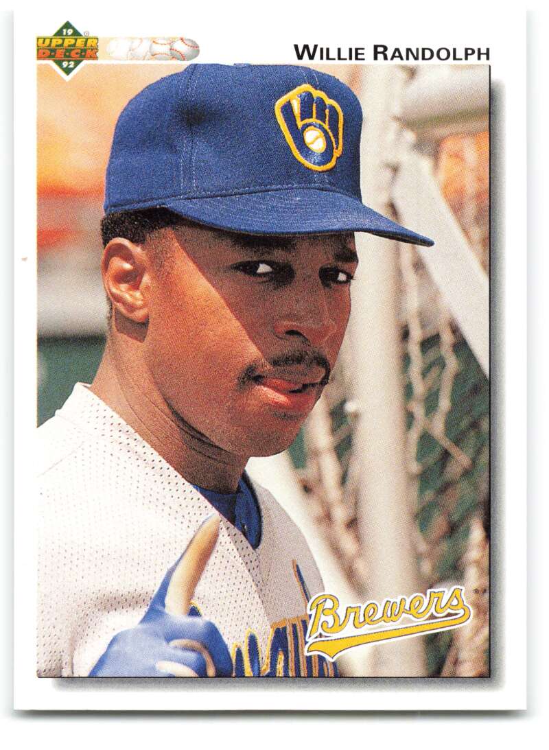 1992 Upper Deck #211 Willie Randolph  Milwaukee Brewers  Image 1