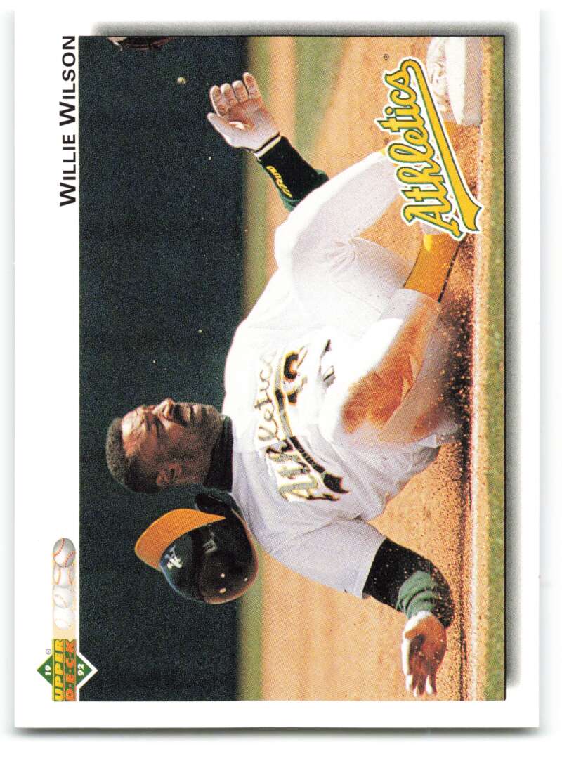 1992 Upper Deck #238 Willie Wilson  Oakland Athletics  Image 1