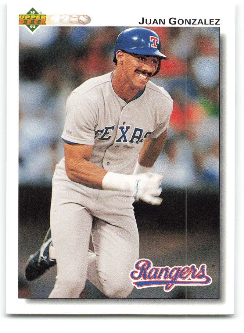 1992 Upper Deck #243 Juan Gonzalez  Texas Rangers  Image 1
