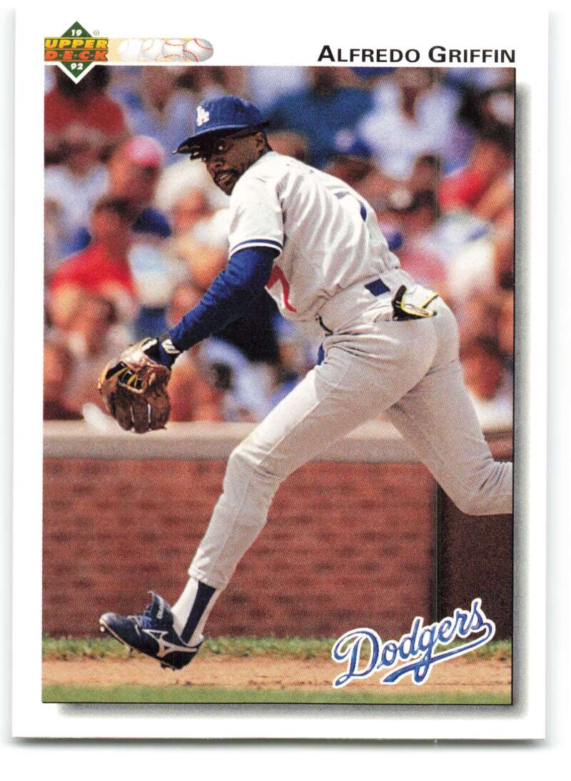 1992 Upper Deck #282 Alfredo Griffin  Los Angeles Dodgers  Image 1