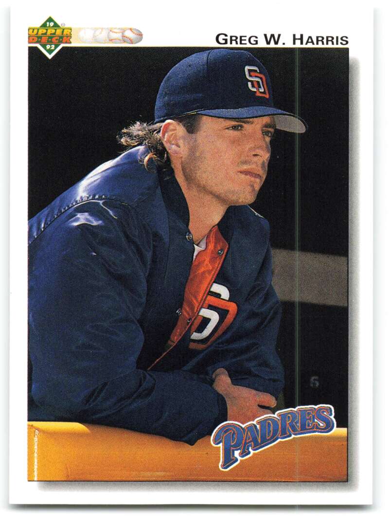 1992 Upper Deck #306 Greg Harris  San Diego Padres  Image 1