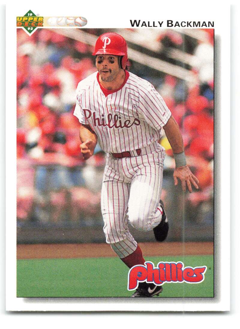 1992 Upper Deck #350 Wally Backman  Philadelphia Phillies  Image 1