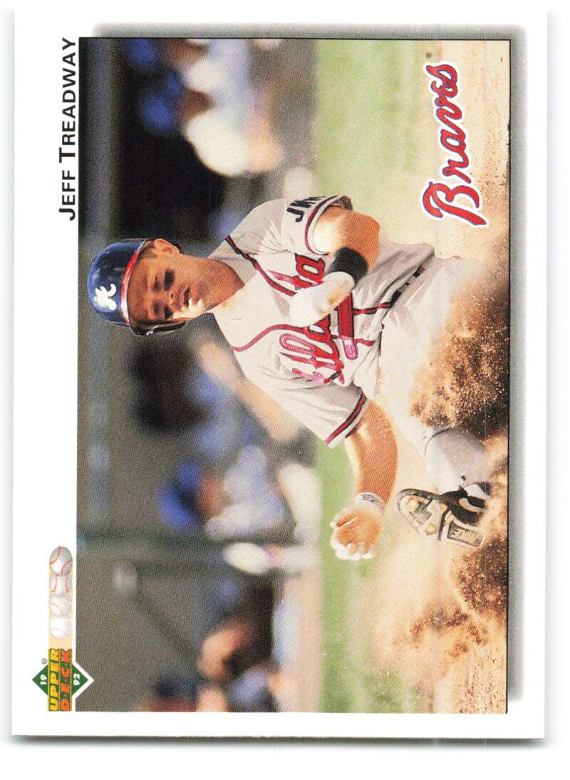 1992 Upper Deck #389 Jeff Treadway  Atlanta Braves  Image 1