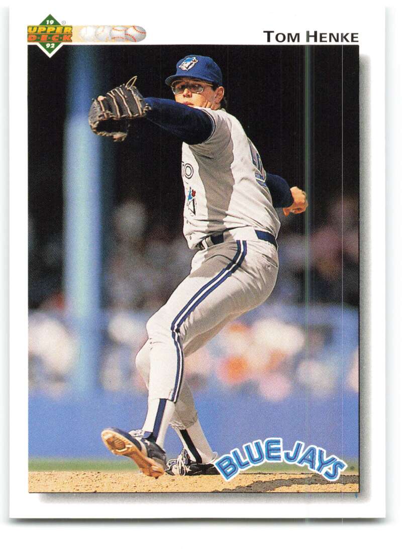 1992 Upper Deck #395 Tom Henke  Toronto Blue Jays  Image 1