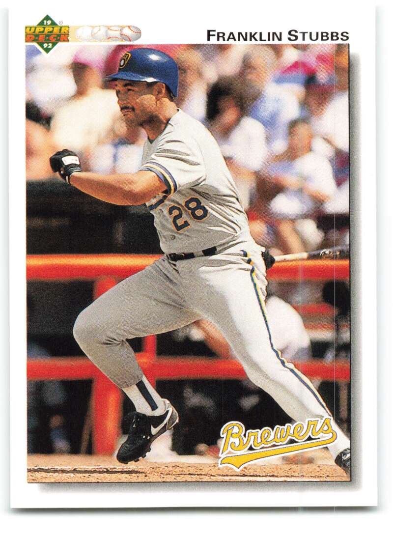 1992 Upper Deck #396 Franklin Stubbs  Milwaukee Brewers  Image 1
