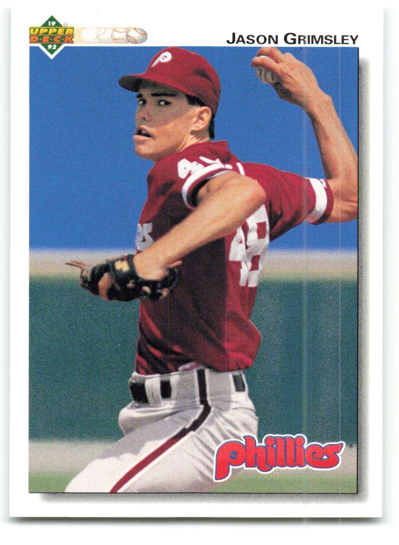 1992 Upper Deck #406 Jason Grimsley  Philadelphia Phillies  Image 1