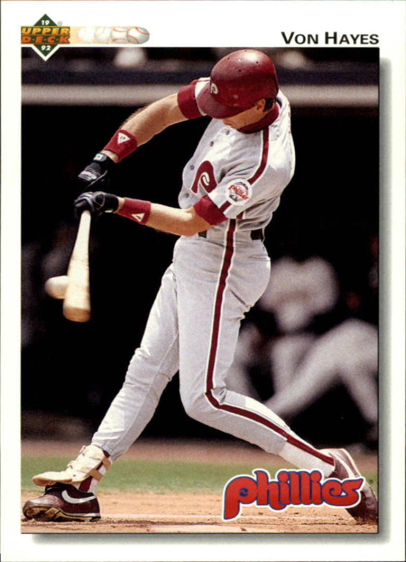 1992 Upper Deck #427 Von Hayes  Philadelphia Phillies  Image 1