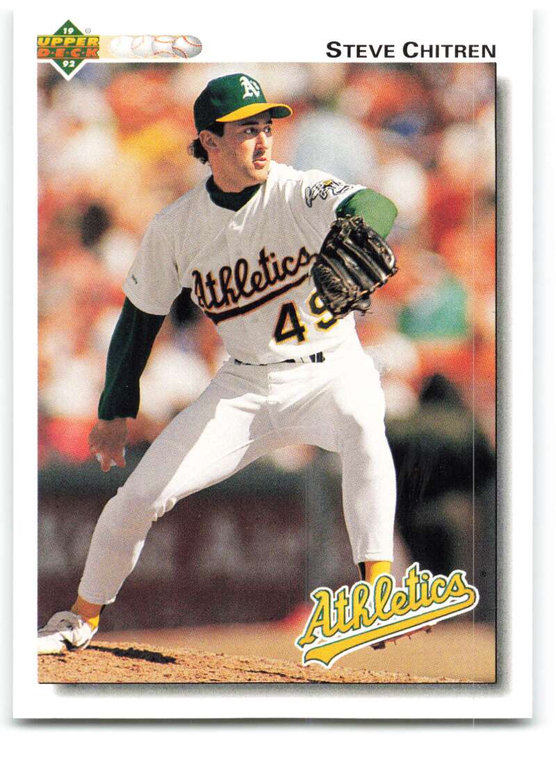 1992 Upper Deck #471 Steve Chitren  Oakland Athletics  Image 1