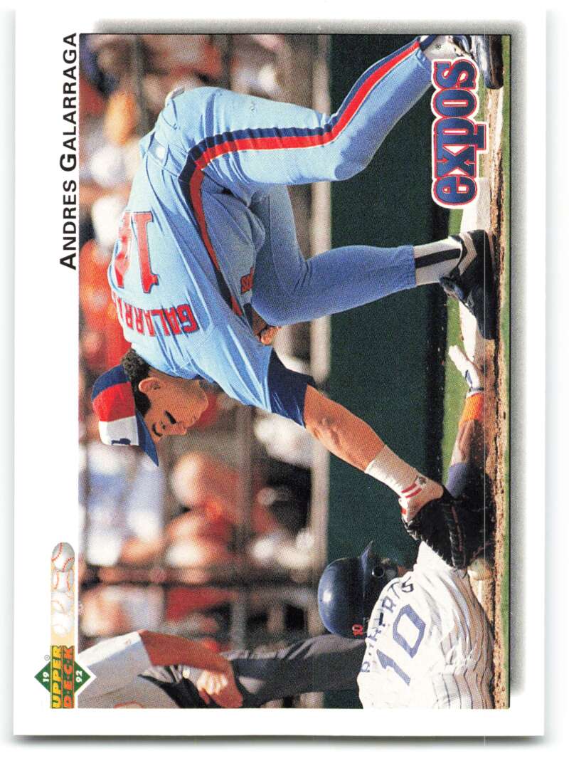 1992 Upper Deck #474 Andres Galarraga  Montreal Expos  Image 1