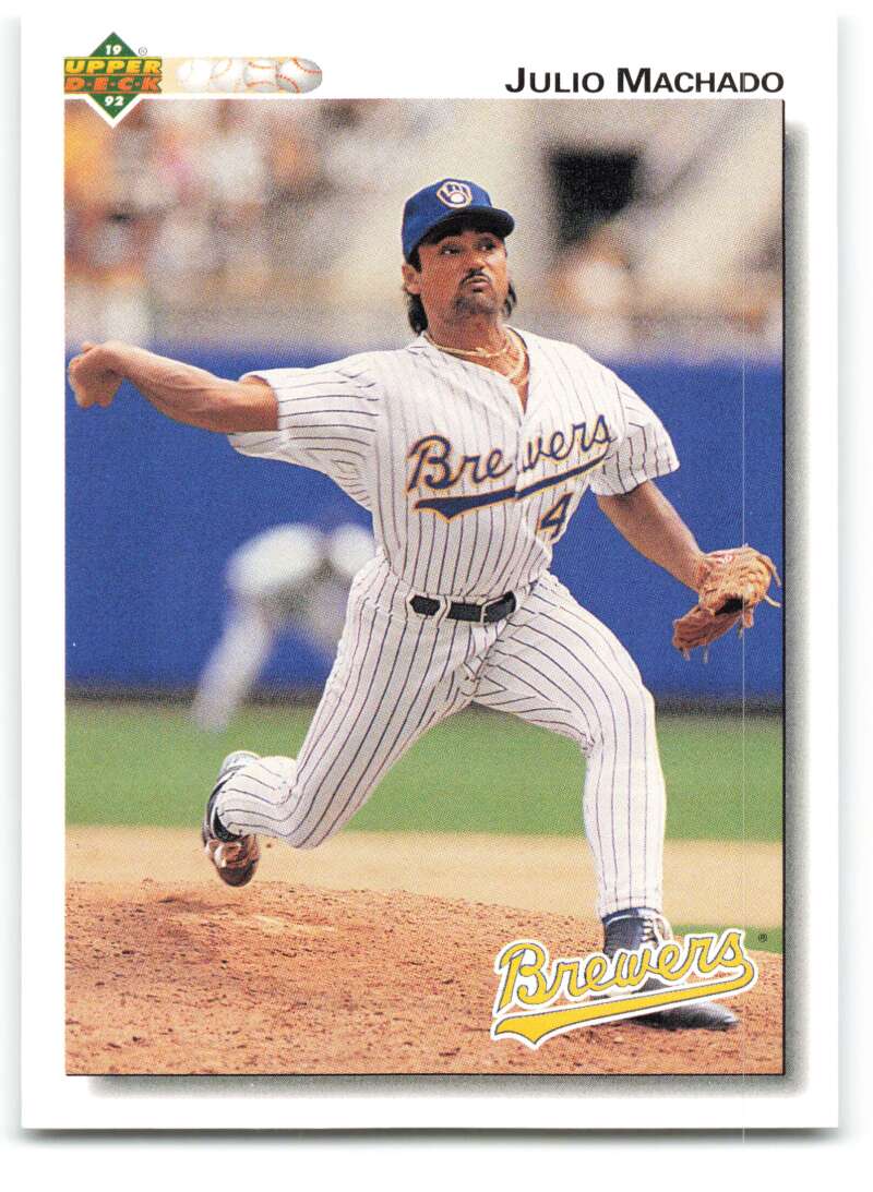 1992 Upper Deck #479 Julio Machado  Milwaukee Brewers  Image 1