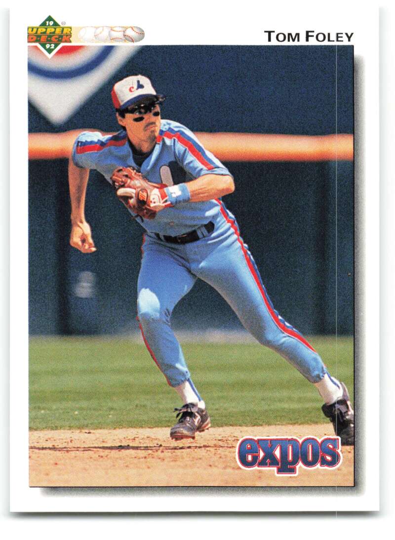 1992 Upper Deck #492 Tom Foley  Montreal Expos  Image 1