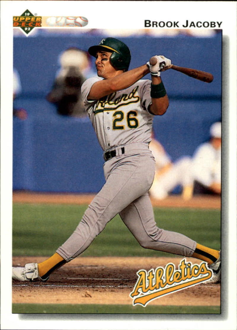 1992 Upper Deck #528 Brook Jacoby  Oakland Athletics  Image 1