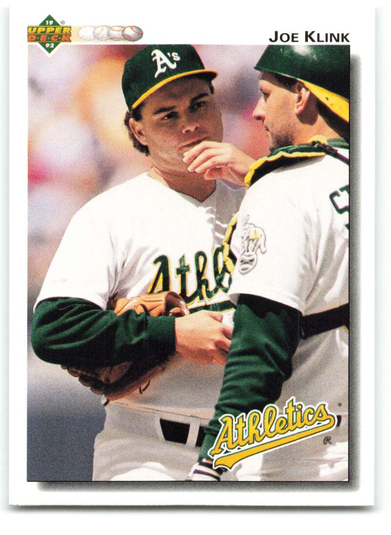 1992 Upper Deck #530 Joe Klink  Oakland Athletics  Image 1