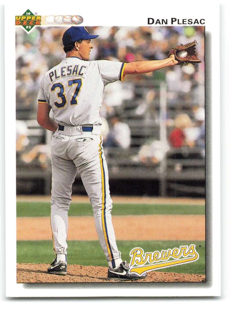 1992 Upper Deck #550 Dan Plesac  Milwaukee Brewers  Image 1