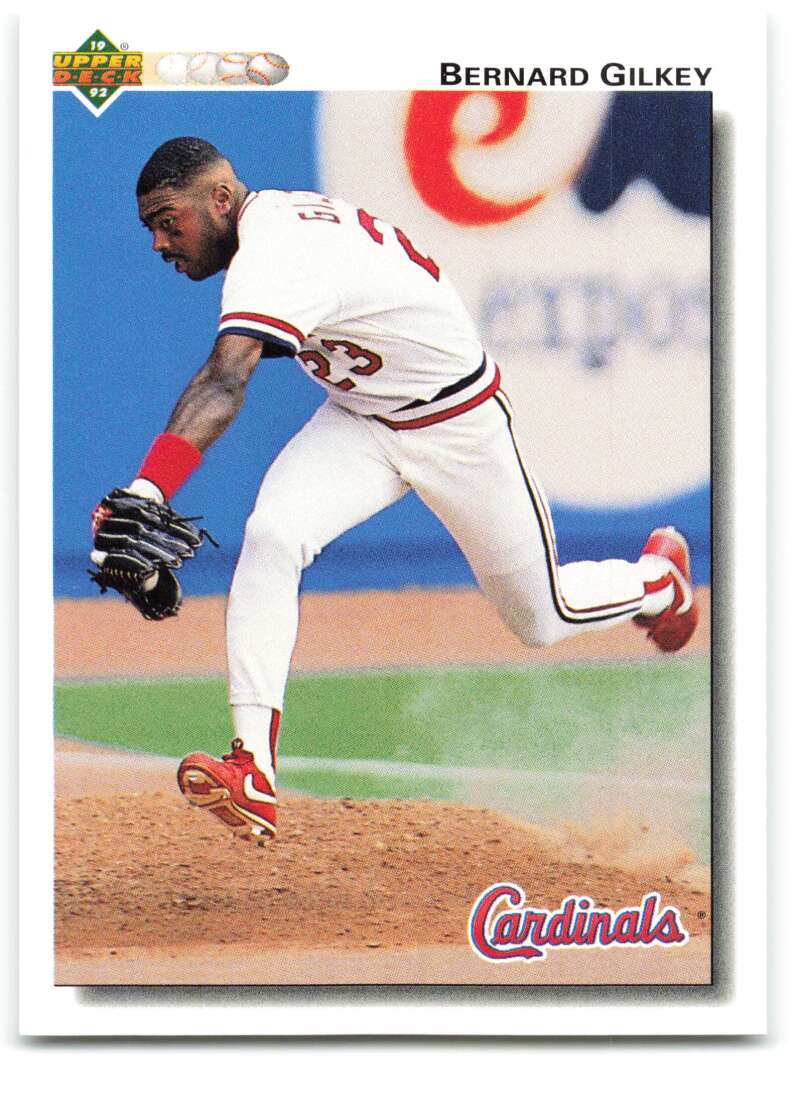 1992 Upper Deck #552 Bernard Gilkey  St. Louis Cardinals  Image 1