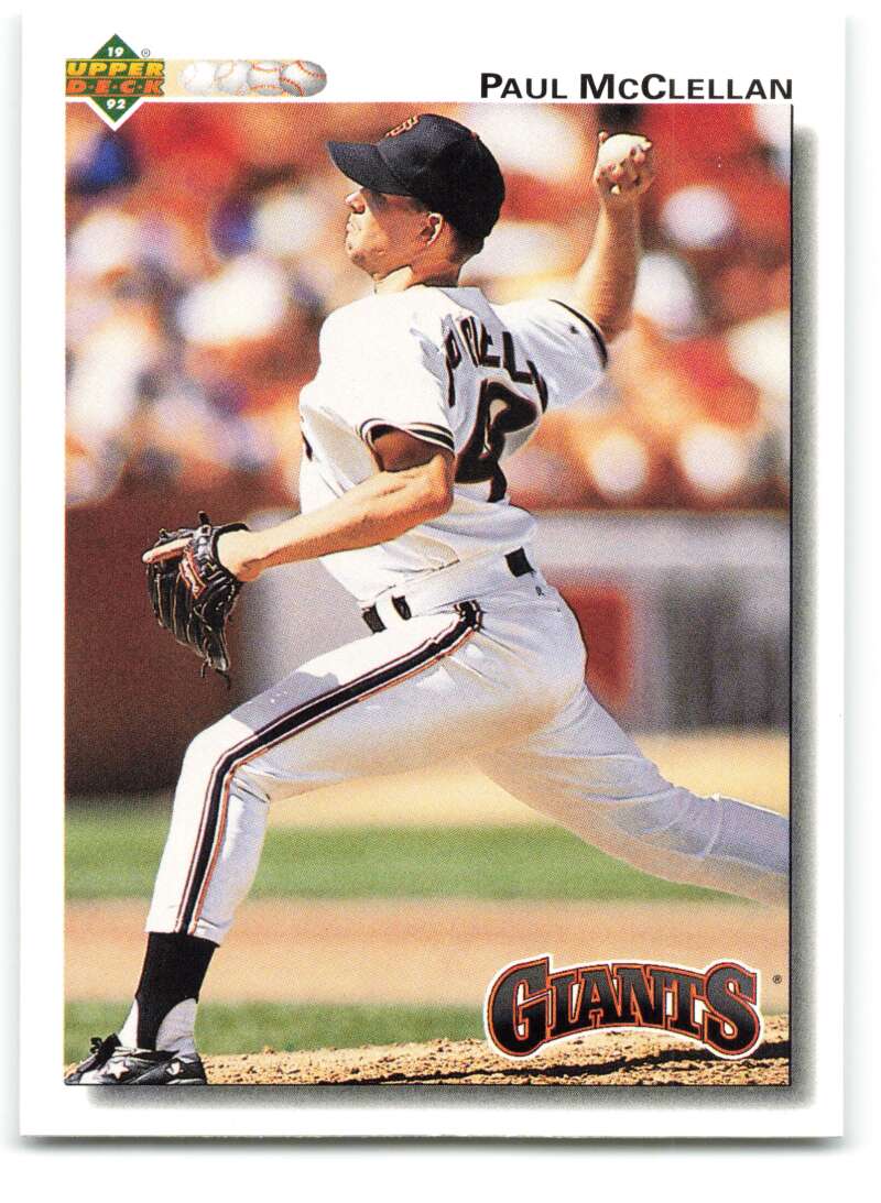 1992 Upper Deck #563 Paul McClellan  San Francisco Giants  Image 1