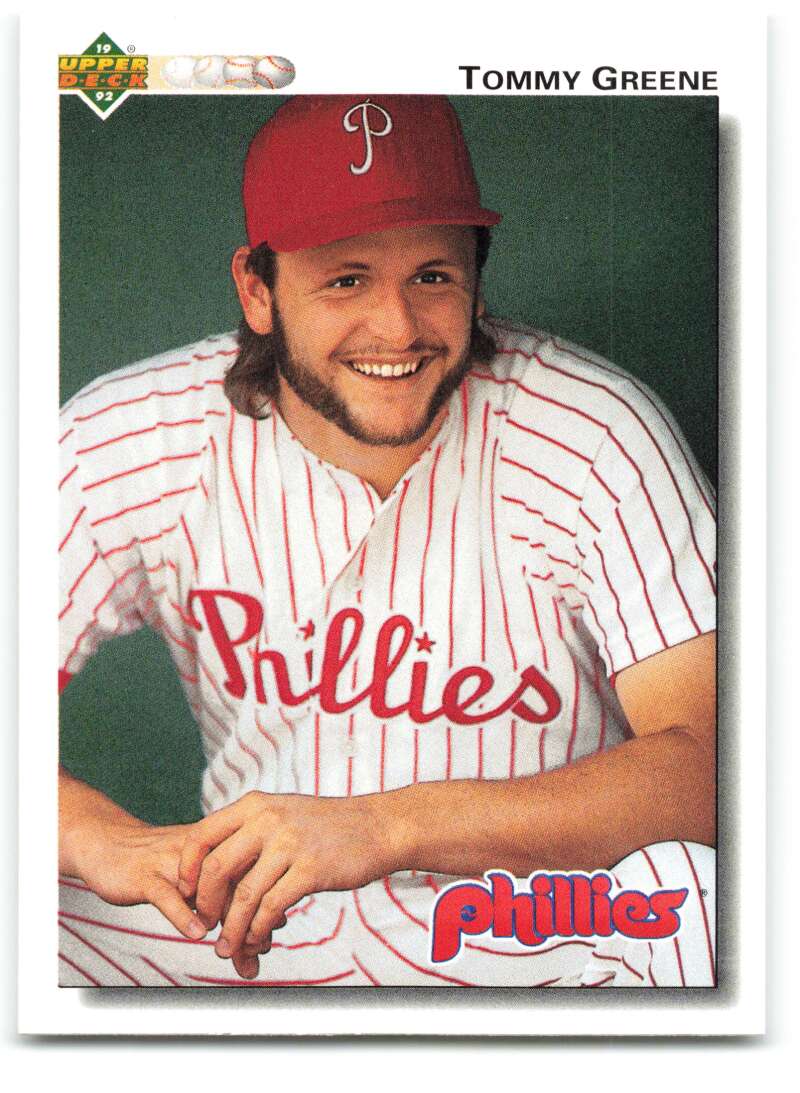 1992 Upper Deck #567 Tommy Greene  Philadelphia Phillies  Image 1