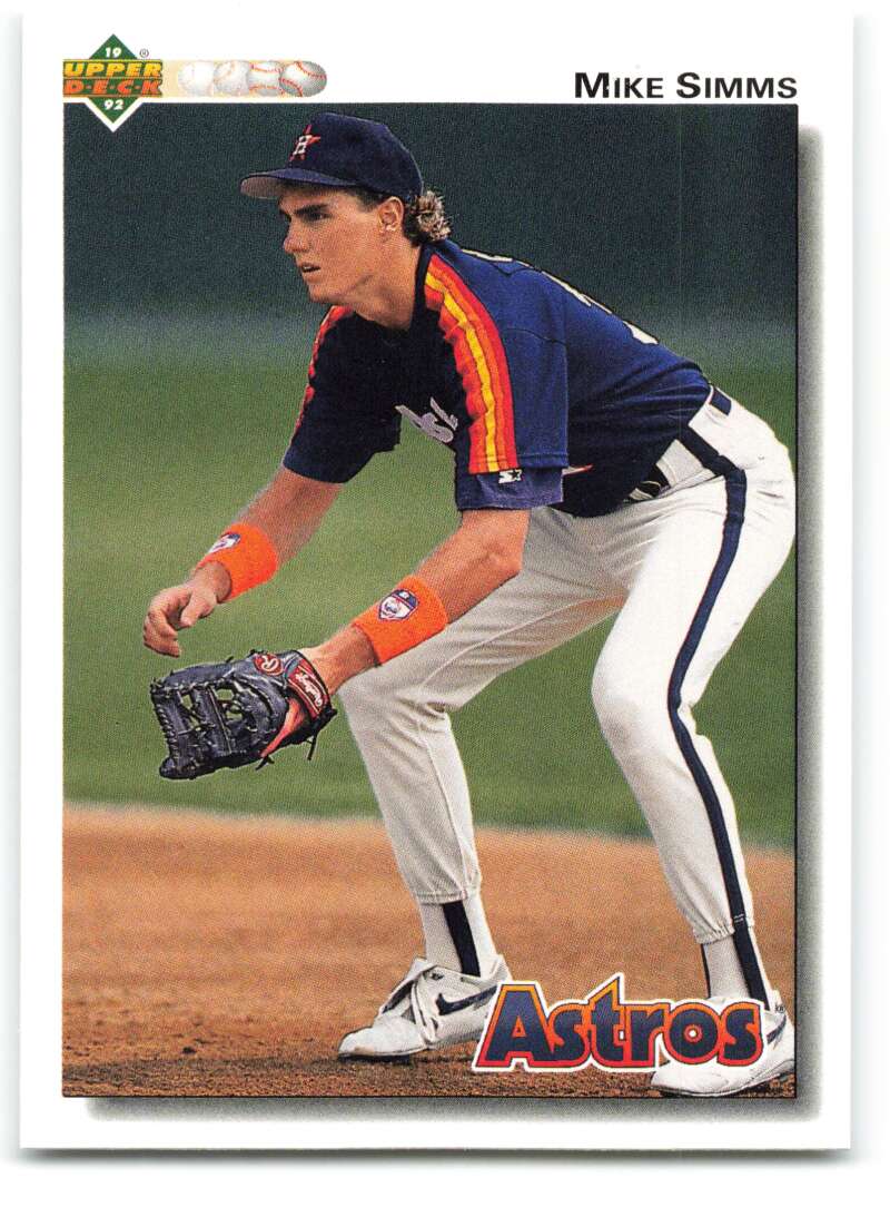 1992 Upper Deck #584 Mike Simms  Houston Astros  Image 1