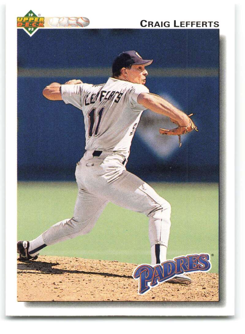 1992 Upper Deck #589 Craig Lefferts  San Diego Padres  Image 1