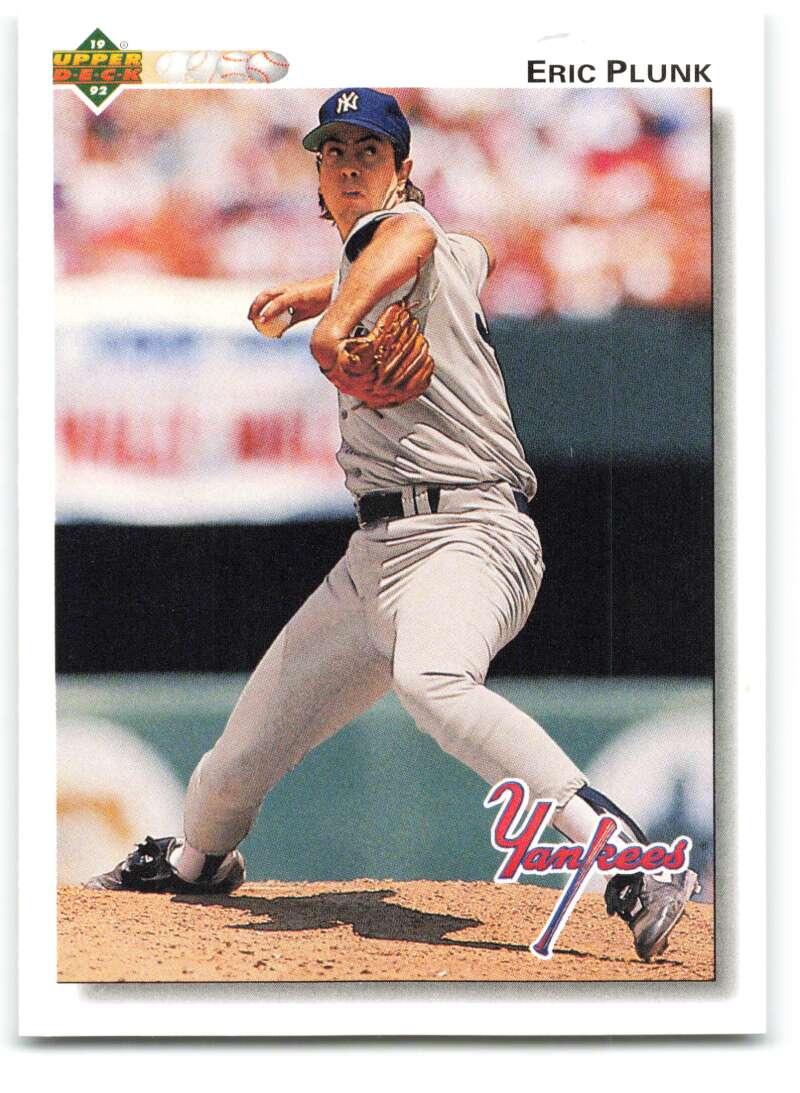 1992 Upper Deck #608 Eric Plunk  New York Yankees  Image 1