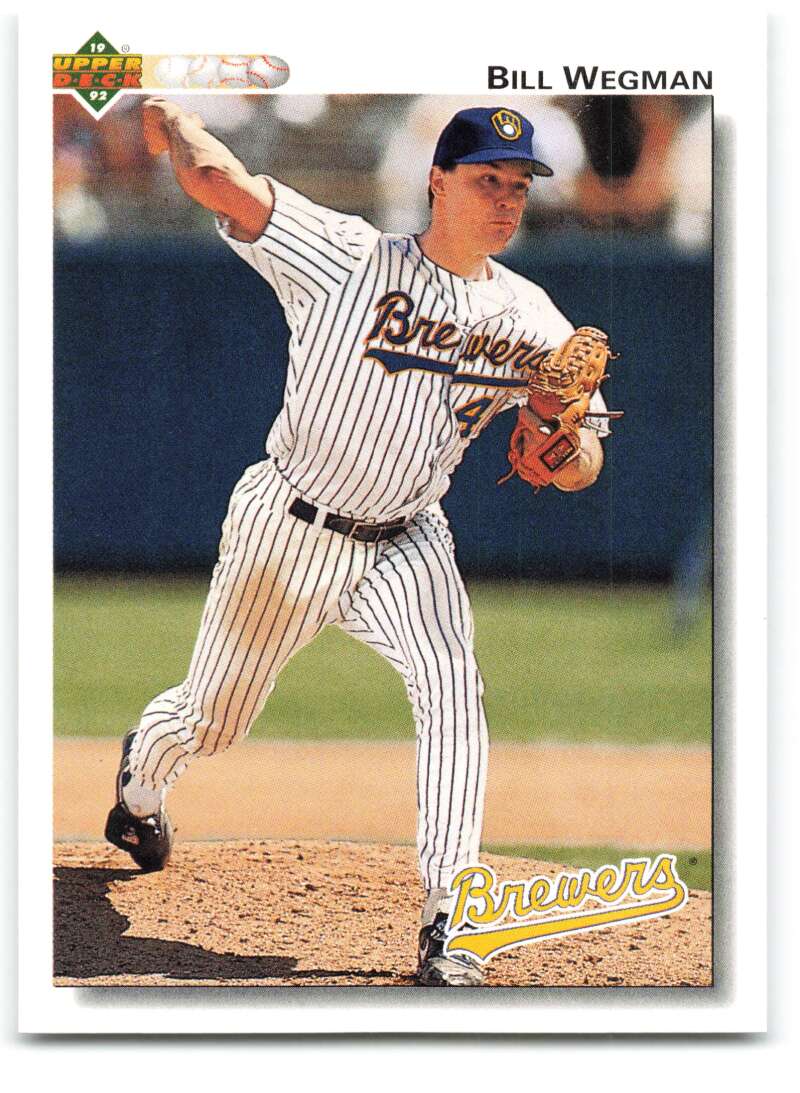 1992 Upper Deck #612 Bill Wegman  Milwaukee Brewers  Image 1