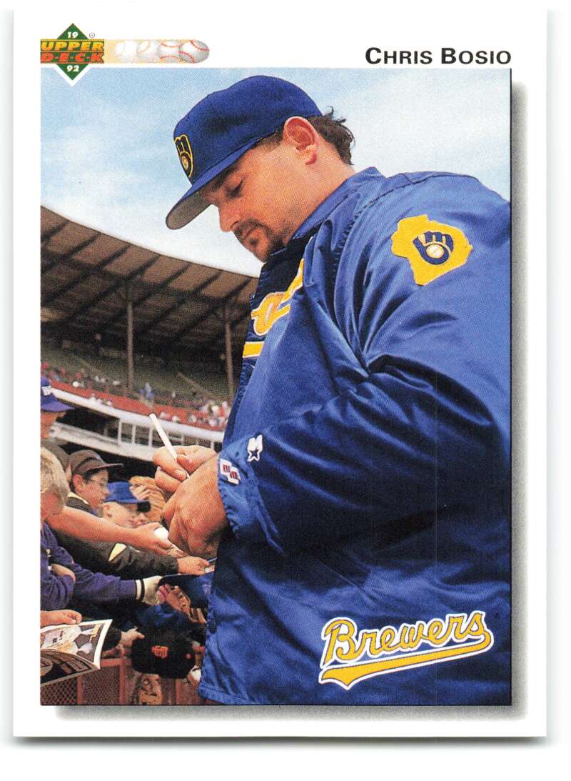 1992 Upper Deck #615 Chris Bosio  Milwaukee Brewers  Image 1