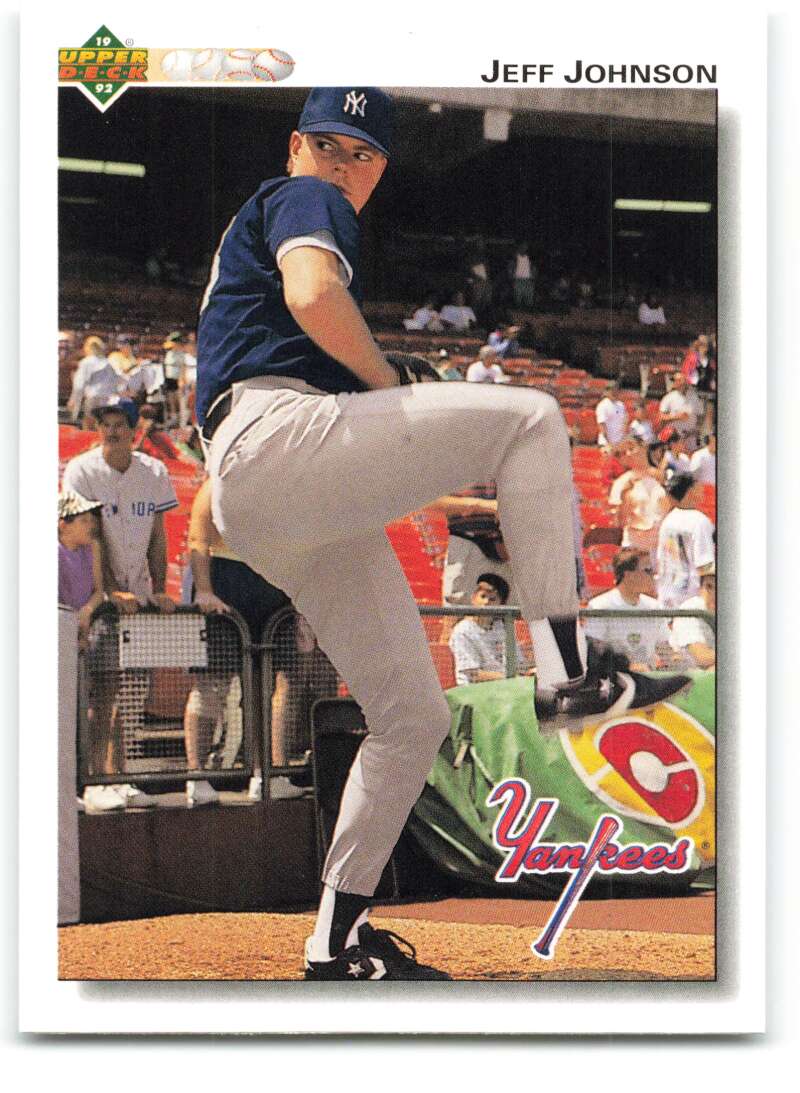 1992 Upper Deck #626 Jeff Johnson  New York Yankees  Image 1