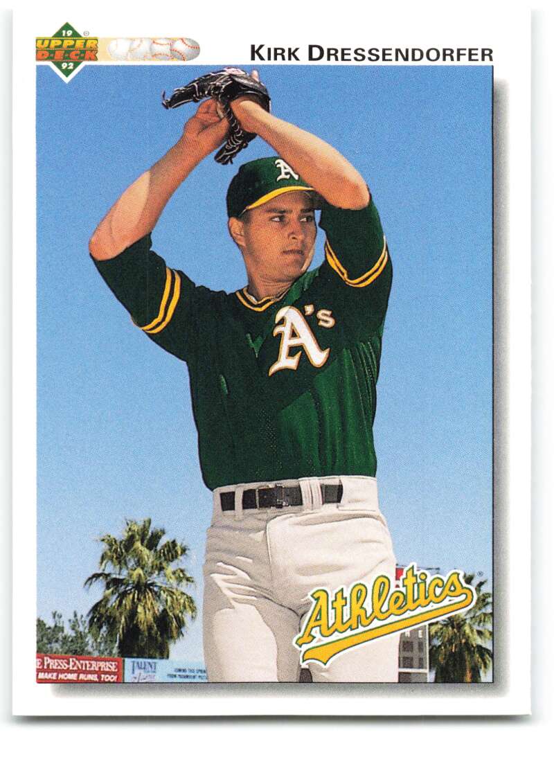 1992 Upper Deck #632 Kirk Dressendorfer  Oakland Athletics  Image 1
